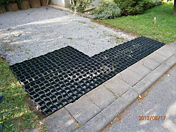 Anlegen eines PKWStellplatz im mit dem Bodengitter BG50